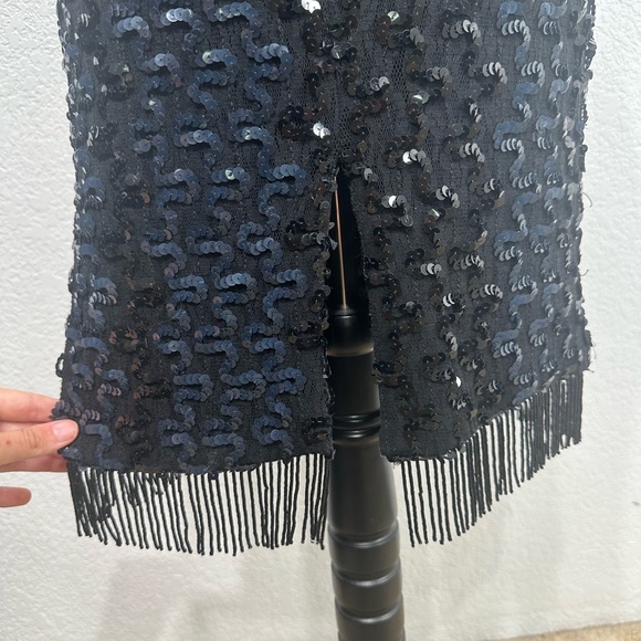 Vintage Beaded Flapper Style Backless Dress Sequins Beaded Women’s Size Large - Picture 5 of 9